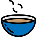 Healthy Food, soup, food, hot drink, Bowls Black icon