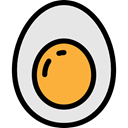 fried egg, protein, food, Boiled Egg, organic Gainsboro icon