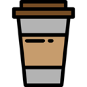 food, Take Away, Paper Cup, drinks, hot drink, Coffee, Coffee Shop Black icon