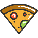 food, Pizza, Unhealthy, Italian Food, Food And Restaurant, junk food, Fast food, Pizzas Black icon