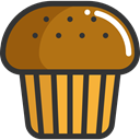 cupcake, Food And Restaurant, Dessert, food, Bakery, muffin, sweet, baked DarkSlateGray icon