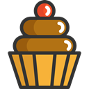 sweet, baked, Dessert, Bakery, Food And Restaurant, food, cupcake, muffin DarkSlateGray icon