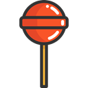 Food And Restaurant, food, Candy, halloween, Lollipop, stick, popsicle, scary, sweet, Popsicle Stick, Face Black icon