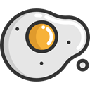 protein, Food And Restaurant, organic, food, fried egg Gainsboro icon