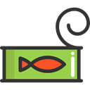 Sardine, tuna, preserved, Food And Restaurant, food, Can, Cans, Container, Sardines Black icon