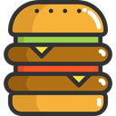 Fast food, Food And Restaurant, junk food, Burger, hamburger, food, sandwich DarkSlateGray icon