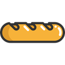 food, Foods, Breads, Bread, Baguette, handmade, Food And Restaurant Black icon