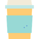 coffee cup, Paper Cup, Coffee Shop, Coffee, hot drink, food, Take Away LightBlue icon