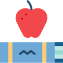 Scarf, organic, food, vegetarian, Apple, diet, Healthy Food, vegan, Fruit CornflowerBlue icon