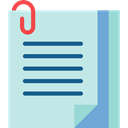 Archive, document, File, Paperclip, Notes PowderBlue icon