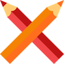 Edit, Draw, Drawing, pencils, Tools And Utensils, interface, button DarkOrange icon