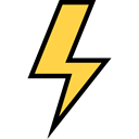 electrical, Flash, weather, electricity, thunder, technology, lightning, Bolt, Shapes And Symbols Black icon
