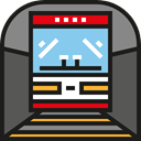 transportation, Public transport, transport, Metro, underground, tube, train DimGray icon