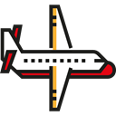 Aeroplane, flight, Plane, airplane, transportation, transport, Airport Black icon