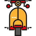 Motorbike, Motorcycle, Automobile, transportation, vehicle, transport Black icon
