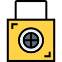 Lock, privacy, padlock, Block, Tools And Utensils, security SandyBrown icon