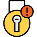 cancel, padlock, privacy, Block, Lock, Tools And Utensils, security SandyBrown icon