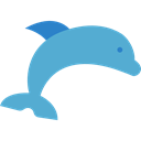 Animal, Aquarium, Aquatic, dolphin, Animals, Sea Life Black icon