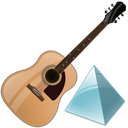 guitar, level, instrument Black icon