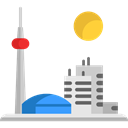 Cn Tower, travel, Building, Architectonic, Monument, Monuments, canada, Toronto, landmark Black icon