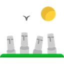 Pascua, monolith, Chile, Rapa Nui, Monuments, Easter Island, Sculpture, travel Black icon