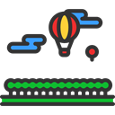 transport, transportation, flight, hot air balloon DarkSlateGray icon