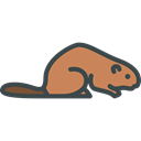 zoo, Animals, Wild Life, Animal Kingdom, Beaver Black icon