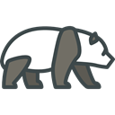 bear, Animals, panda, Wild Life, Animal Kingdom, zoo Black icon