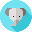 Animal Kingdom, elephant, zoo, Wild Life, Animals SkyBlue icon