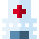 medical, hospital, Health Clinic, urban, buildings, Architectonic, Healthcare And Medical Lavender icon