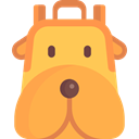 education, Backpack, childhood, dog SandyBrown icon