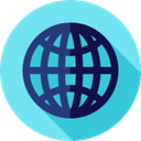 Globe Grid, Wireless Internet, Communications, worldwide, world, Earth Grid, Earth Globe, internet SkyBlue icon