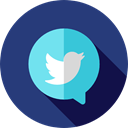 social network, logotype, social media, twitter, Communications, Logo, Logos DarkSlateBlue icon