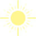 Sunny, nature, sun, summer, weather, Sunshine Black icon