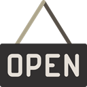 sign, open, Food And Restaurant, signal, Business, Shop DarkSlateGray icon