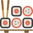 maki, raw, Food And Restaurant, sushi, Japanese Food, food, fish Gainsboro icon