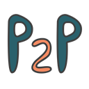 peer 2 peer, p2p, peer to peer, business model Black icon