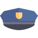 Police Cap, fashion, Costume, security, Authority Black icon