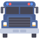 Automobile, Prison Bus, security, transportation, vehicle, transport DarkSlateGray icon