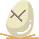 Cracked, food, egg, Broken, protein, Kid And Baby Bisque icon