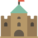 buildings, medieval, childhood, Kid And Baby, Toy, Castle Gray icon