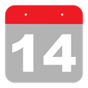 Schedule, Calendar, Four, event, One, hovytech, Fourteen DarkGray icon