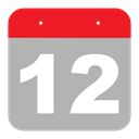 two, Schedule, Calendar, twelve, One, hovytech, event DarkGray icon
