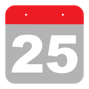twenty-five, Calendar, event, Schedule, five, hovytech, two DarkGray icon