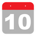 hovytech, Schedule, Calendar, One, ten, event, zero DarkGray icon