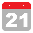One, Calendar, twenty-one, event, Schedule, hovytech, two DarkGray icon