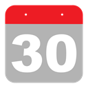 Calendar, three, Schedule, hovytech, event, Thirty, zero DarkGray icon