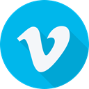 Social, Logo, social network, Vimeo, Brand, website DeepSkyBlue icon