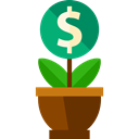 plant, Business, Money, Currency, investment, Bank, growth, Business And Finance Black icon