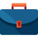Business, Briefcase, Bag, suitcase, travel, portfolio Teal icon